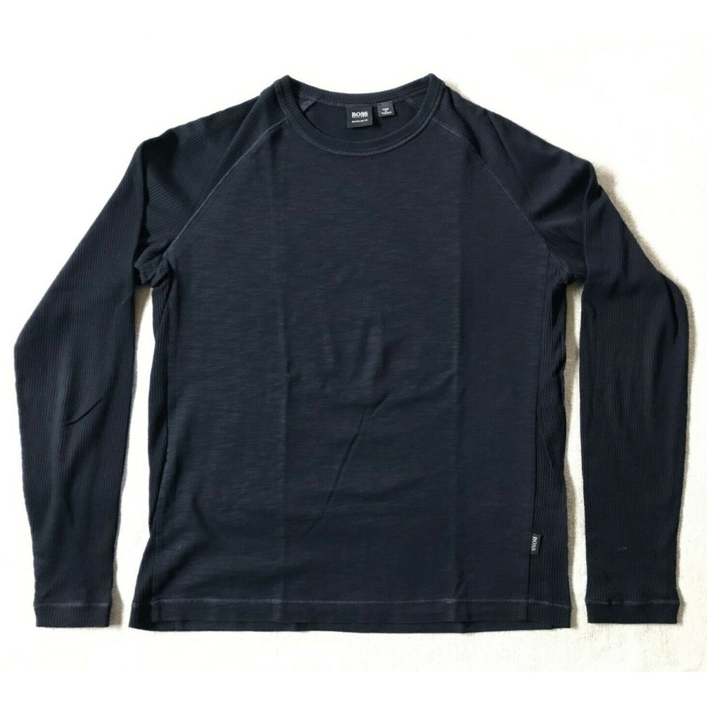 HUGO BOSS Men’s Sassari Long Sleeve Baseball Jersey Shirt Size Medium